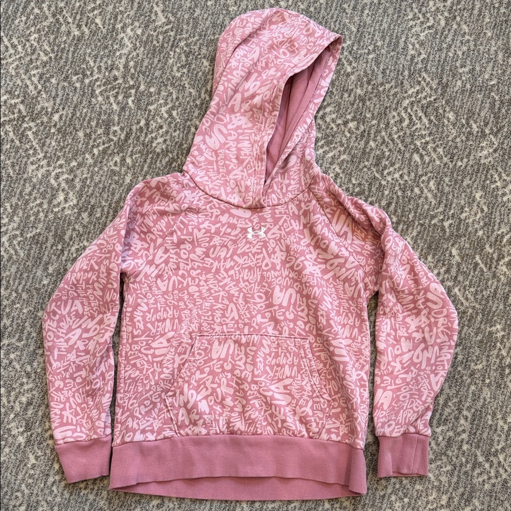 Under Armour Light Pink Hoodie, girls size M